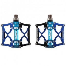 SHANMASHI Paired Cycling Mountain Bicycle Bike Bearing Pedal (BLUE)