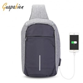 GUAPABIEN MULTIPURPOSE CROSSBODY CHEST BACKPACK FOR MEN (GRAY)
