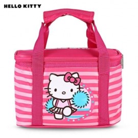 HELLO KITTY PORTABLE INSULATED THERMAL FOOD PICNIC LUNCH BAG (PINKISH BLUE)