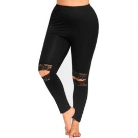 PLUS SIZE KNEE SLIT LEGGINGS (BLACK)