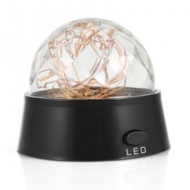 Crystal Ball Shape Firework Sparkle Desk Lamp (BLACK)