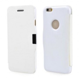 MAGNETIC FLIP LEATHER CASE COVER PROTECTIVE GEAR FOR APPLE IPHONE 6 6S 4.7 INCH (WHITE)