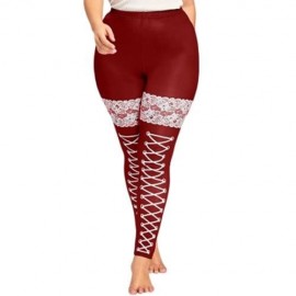 PLUS SIZE MONOCHROME LEGGINGS (RED)