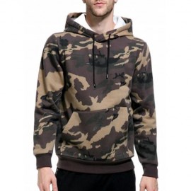 HOODED CAMOUFLAGE FLEECE POCKET HOODIE (KHAKI)