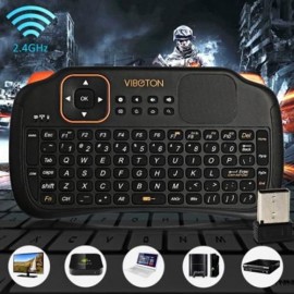 VIBOTON S1 ALL-IN-ONE 2.4G WIRELESS KEYBOARD AIR MOUSE REMOTE CONTROLLER WITH TOUCHPAD FOR