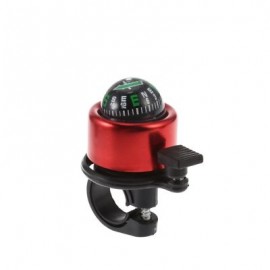 Aluminum Alloy Bicycle Bell with Compass (RED)