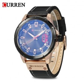 CURREN 8284 MALE QUARTZ WATCH (BLACK GOLD BLACK)