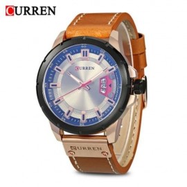CURREN 8284 MALE QUARTZ WATCH (BROWN   GOLDEN)