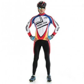 RIDING FUN Men Anti-UV Long Sleeve Riding Clothes Suit (RED)
