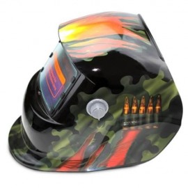 SOLAR ENERGY AUTOMATIC CHANGEABLE LIGHT ELECTRIC WELDING PROTECTIVE HELMET WITH NATURAL PA