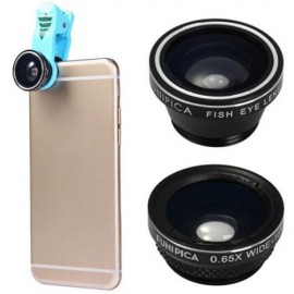 FUNIPICA XMAS TREE MULTI-COATING GLASS 3-IN-1 FISH EYE MACRO 0.65X WIDE ANGLE LENS FOR IPH