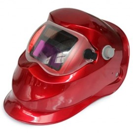 SOLID COLOR AUTOMATIC VARIABLE LIGHT ELECTRIC WELDING PROTECTIVE MASK (RED)