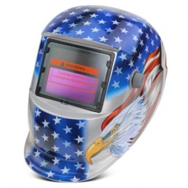 SOLAR ENERGY AUTOMATIC CHANGEABLE LIGHT ELECTRIC WELDING PROTECTIVE HELMET WITH EAGLE PATT