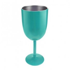 Double-Layer Warm-keeping Stainless Steel Goblet Wine Cup (MINT)