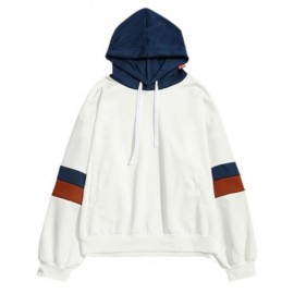 COLOR BLOCK MENS HOODIE (WHITE)