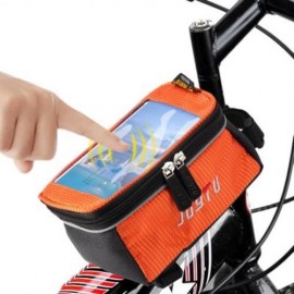JOYTU BICYCLE 5.5 INCH TOUCH SCREEN PHONE SADDLE BAG (ORANGE)