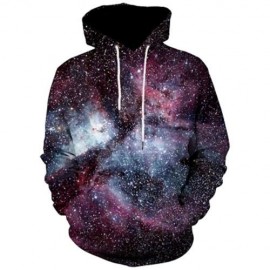 KANGAROO POCKET 3D GALAXY HOODIE (COLORMIX)