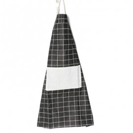 Kitchen Cotton Oil Proof Durable Comfortable Apron (BLACK)