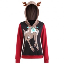 UGLY CHRISTMAS 3D ELK HOODIE (COLORMIX)