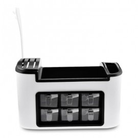 Multifunctional Kitchen Cruet Storage Rack Knife Holder (WHITE)