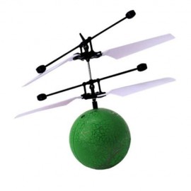INFRARED INDUCTION FLYING BALL TOY HELICOPTER FOR KIDS (GREEN)