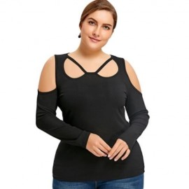 PLUS SIZE CUT OUT LONG SLEEVE TOP (BLACK)