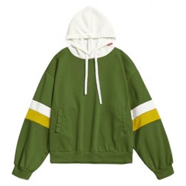 COLOR BLOCK MENS HOODIE (GREEN)