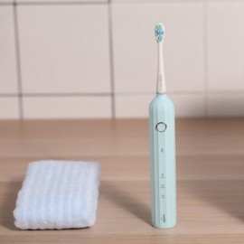 Rechargeable Sonic Electrical Toothbrush for Adult (LIGHT BLUE)