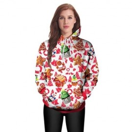 STYLISH HOODED LONG SLEEVE PRINTED POCKET WOMEN HOODIE (RED)