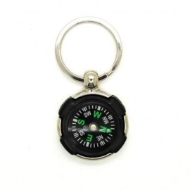 CREATIVE TYRE STYLE COMPASS KEY CHAIN (BLACK)