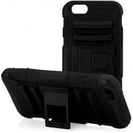 PC AND SILICONE PROTECTIVE CASE COVER WITH STAND FOR IPHONE 6 4.7 INCH SCREEN (BLACK)