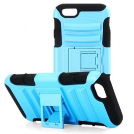 PC AND SILICONE PROTECTIVE CASE COVER WITH STAND FOR IPHONE 6 4.7 INCH SCREEN (BLUE)