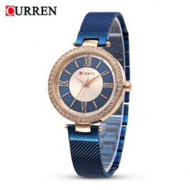 CURREN 9011 WOMEN QUARTZ ULTRA-THIN DIAL WATCH (BLUE)