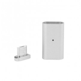 Reversible Magnetic Micro USB to Micro USB Adapter for Charging and Transfer Data (SILVER)