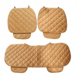 Universal Winter Automobile Seating Mats Car Seat Pads 3pcs (KHAKI)