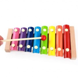 MOTRENT WOODEN 8 NOTES XYLOPHONE  FIRST MUSICAL INSTRUMENT FOR CHILDREN, PORTABLE MUSIC TO