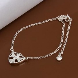 CHIC CROSS SHAPE HOLLOW OUT SOLID COLOR WOMEN'S ANKLET (WHITE)