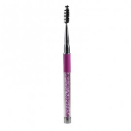 Spiral Eyelash Brush Rhinestone Acrylic Handle Comb (PURPLE)
