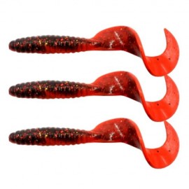 HONOREAL 8.5CM BASS SOFT FISHING LURE 3PCS  (RED)