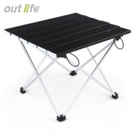 OUTLIFE LIGHTWEIGHT ALUMINUM ALLOY MINI FOLDING TABLE (BLACK)