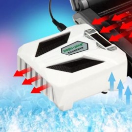 POPU-PINE C5 SUCTION FAN TYPE HEAT SINK NOTEBOOK COOLER FAN LAPTOP RADIATOR - US PLUG (WHI