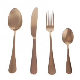 Portable Stainless Steel Knife Spoon Fork Set (ROSE GOLD)