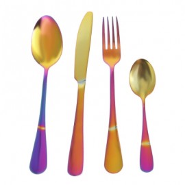 Portable Stainless Steel Knife Spoon Fork Set (COLORFUL)