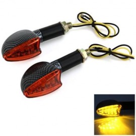 2PCS MOTORCYCLE MOTORBIKE 12V 15 LEDS TURN SIGNAL LIGHT CORNERING LAMP BLINKER