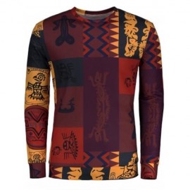 TOTEM ETHNIC PRINTED LONG SLEEVE T-SHIRT (COLORMIX)