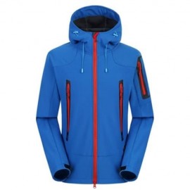 WATERPROOF BREATHABLE OUTDOOR SOFT SHELL JACKET COAT FOR MEN (BLUE)