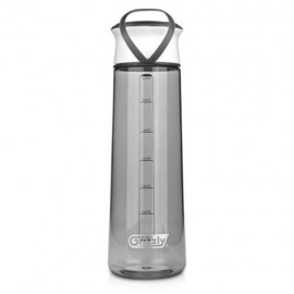 GRIZZLY ES8110 700ML PORTABLE TRANSPARENT WATER BOTTLE (BLACK)