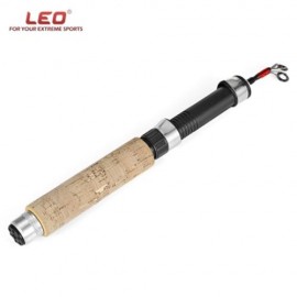 LEO OUTDOOR MINI RETRACTABLE FIBERGLASS FISHING ROD (BLACK AND BROWN)