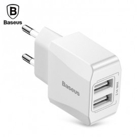 Baseus Mini Dual USB Output Charger 5V 2.1A (WHITE)