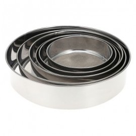 Kitchen Stainless Steel Fine Mesh Flour Sifter 6PCS (SILVER)